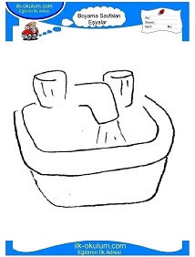 Çocuklar İçin Lavabo Boyama Sayfaları 